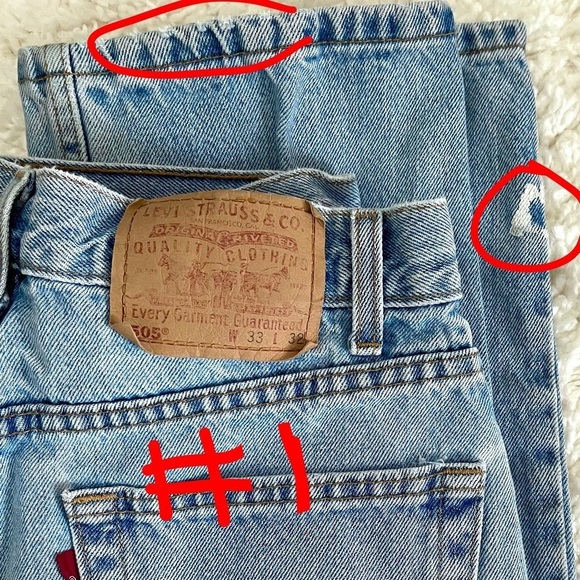 Levi’s 505 - 33W X 32L - Picture 3 of 5